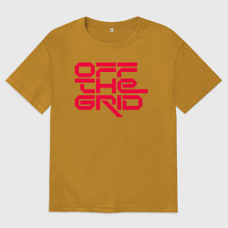 Мужская футболка оверсайз Off the grid logo