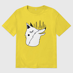 Мужская футболка оверсайз Лесная лисичка