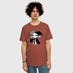 Футболка оверсайз мужская Мультяшный клоун, цвет: кирпичный — фото 2