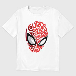 Мужская футболка оверсайз Spider-Man text