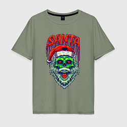 Мужская футболка оверсайз Dead zombie Santa