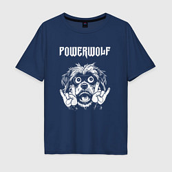 Мужская футболка оверсайз Powerwolf rock dog