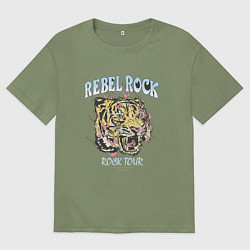 Мужская футболка оверсайз Мятежный рок