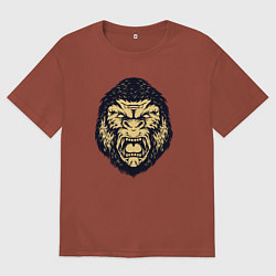 Мужская футболка оверсайз Рёв гориллы