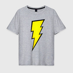 Футболка оверсайз мужская Shazam and Black Adam logo, цвет: меланж