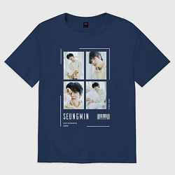 Мужская футболка оверсайз Seungmin stray kids cute