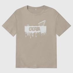 Мужская футболка оверсайз Croatia football