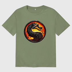 Мужская футболка оверсайз Mortal kombat logotype