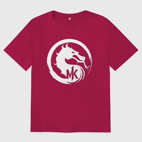 Мужская футболка оверсайз Mortal kombat 1 logo / Маджента – фото 1