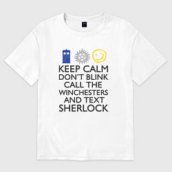 Футболка оверсайз мужская Sherlock doctor, цвет: белый