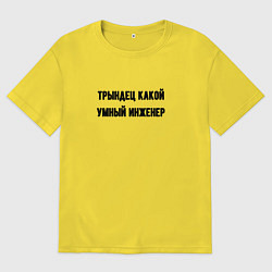 Мужская футболка оверсайз Трындец инженер