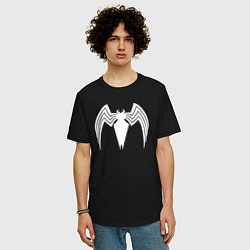 Футболка оверсайз мужская Venom spider logo, цвет: черный — фото 2