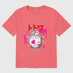 Мужская футболка оверсайз Мой сосед Тоторо анатомия