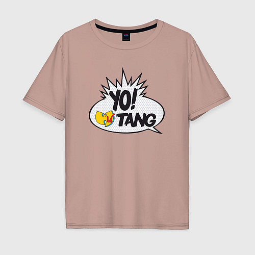 Мужская футболка оверсайз Yo Wu-Tang / Пыльно-розовый – фото 1
