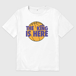 Футболка оверсайз мужская Леброн - король здесь, цвет: белый