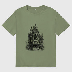 Мужская футболка оверсайз Старинный дом