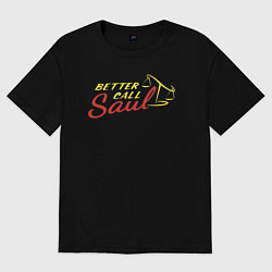 Футболка оверсайз мужская Better call Saul logo, цвет: черный