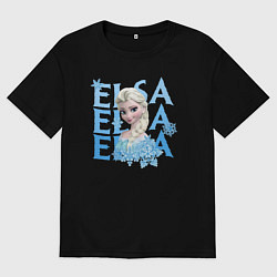 Мужская футболка оверсайз Эльза Холодное сердце