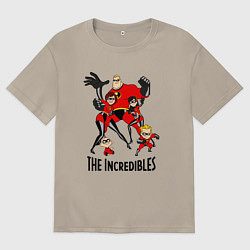 Мужская футболка оверсайз Суперсемейка персонажи