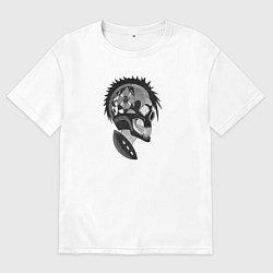 Футболка оверсайз мужская Punks skulls, цвет: белый