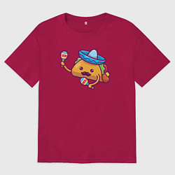 Мужская футболка оверсайз Мексиканский такос