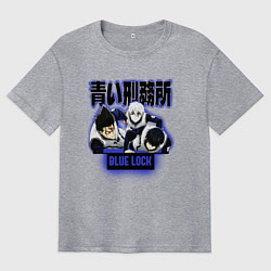 Мужская футболка оверсайз Синяя тюрьма Блю Лок персонажи