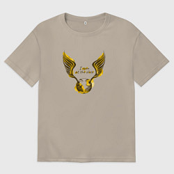 Мужская футболка оверсайз Золотой снитч - Гарри Поттер