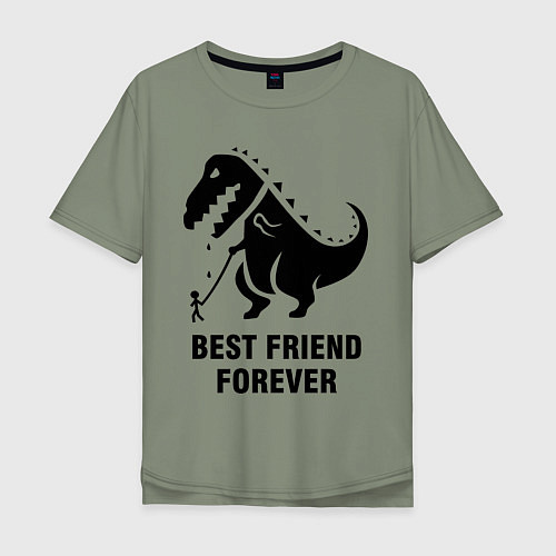 Мужская футболка оверсайз Godzilla best friend / Авокадо – фото 1
