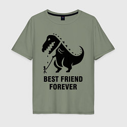 Футболка оверсайз мужская Godzilla best friend, цвет: авокадо