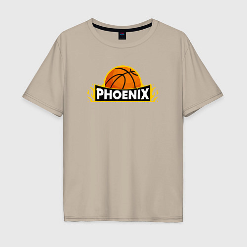 Мужская футболка оверсайз Phoenix NBA / Миндальный – фото 1