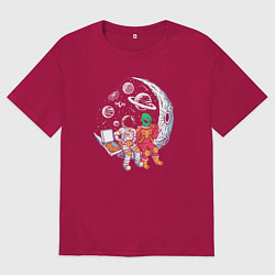 Мужская футболка оверсайз Обед с пришельцем