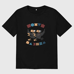 Футболка оверсайз мужская Пляшем пофиг, цвет: черный