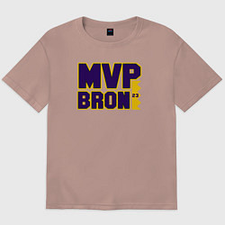 Футболка оверсайз мужская Lebron James MVP, цвет: пыльно-розовый