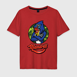 Футболка оверсайз мужская Mandrill, цвет: красный