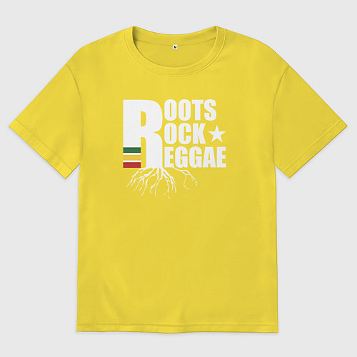 Мужская футболка оверсайз Roots reggae / Желтый – фото 1