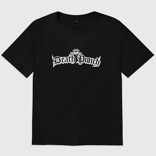 Мужская футболка оверсайз Five Finger Death Punch - logo / Черный – фото 1