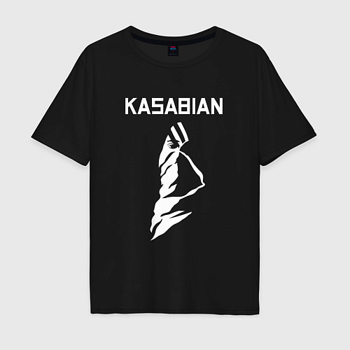 Мужская футболка оверсайз Kasabian - logo / Черный – фото 1