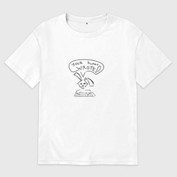 Мужская футболка оверсайз Твой кролик написал