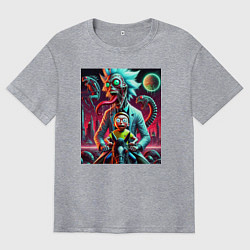 Мужская футболка оверсайз Кошмарный сон Морти - нейроарт