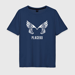 Футболка оверсайз мужская Placebo - logo, цвет: тёмно-синий