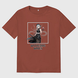 Футболка оверсайз мужская Саньхуа, цвет: кирпичный