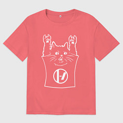 Мужская футболка оверсайз Twenty one pilots - cat rock