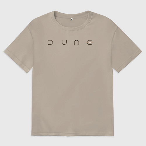 Мужская футболка оверсайз Dune logo / Миндальный – фото 1