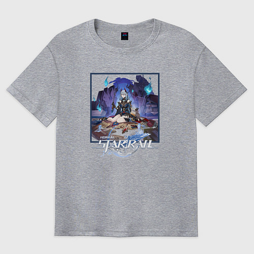 Мужская футболка оверсайз Ханья / Меланж – фото 1