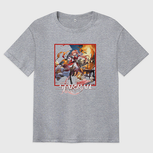 Мужская футболка оверсайз Гуйнайфэнь / Меланж – фото 1