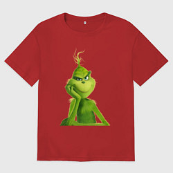 Мужская футболка оверсайз Гринч что-то замышляет
