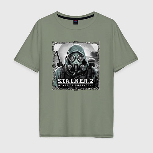 Мужская футболка оверсайз Stalker 2 heart of Chornobyl radiation 2 / Авокадо – фото 1