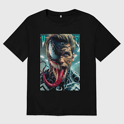 Мужская футболка оверсайз Venom and Eddie - ai art fantasy