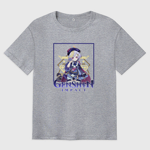 Мужская футболка оверсайз Зомби Ци Ци / Меланж – фото 1