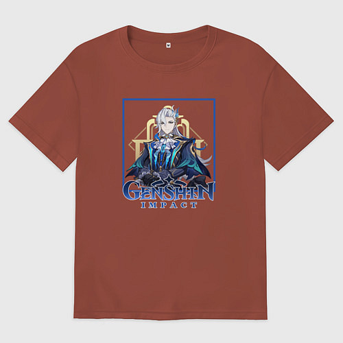 Мужская футболка оверсайз Нёвиллет / Кирпичный – фото 1